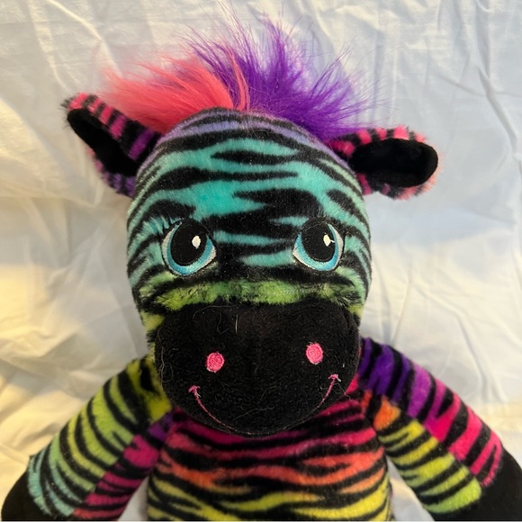 Build-A-Bear Rainbow Zebra Plush - Picture 2 of 6